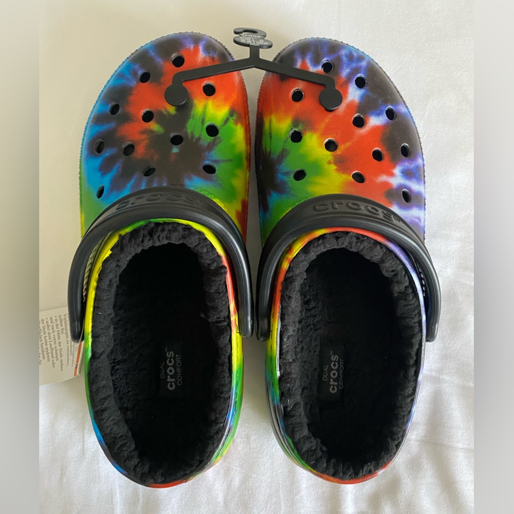 Tie Dye Lined Crocs